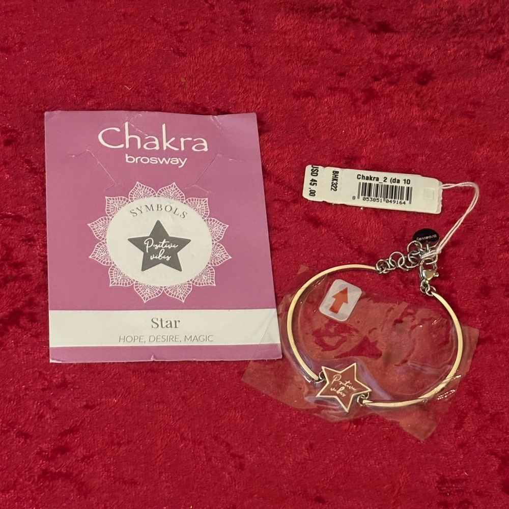 J143 NWT Brosway Chakra Sterling Silver Star Bracelet